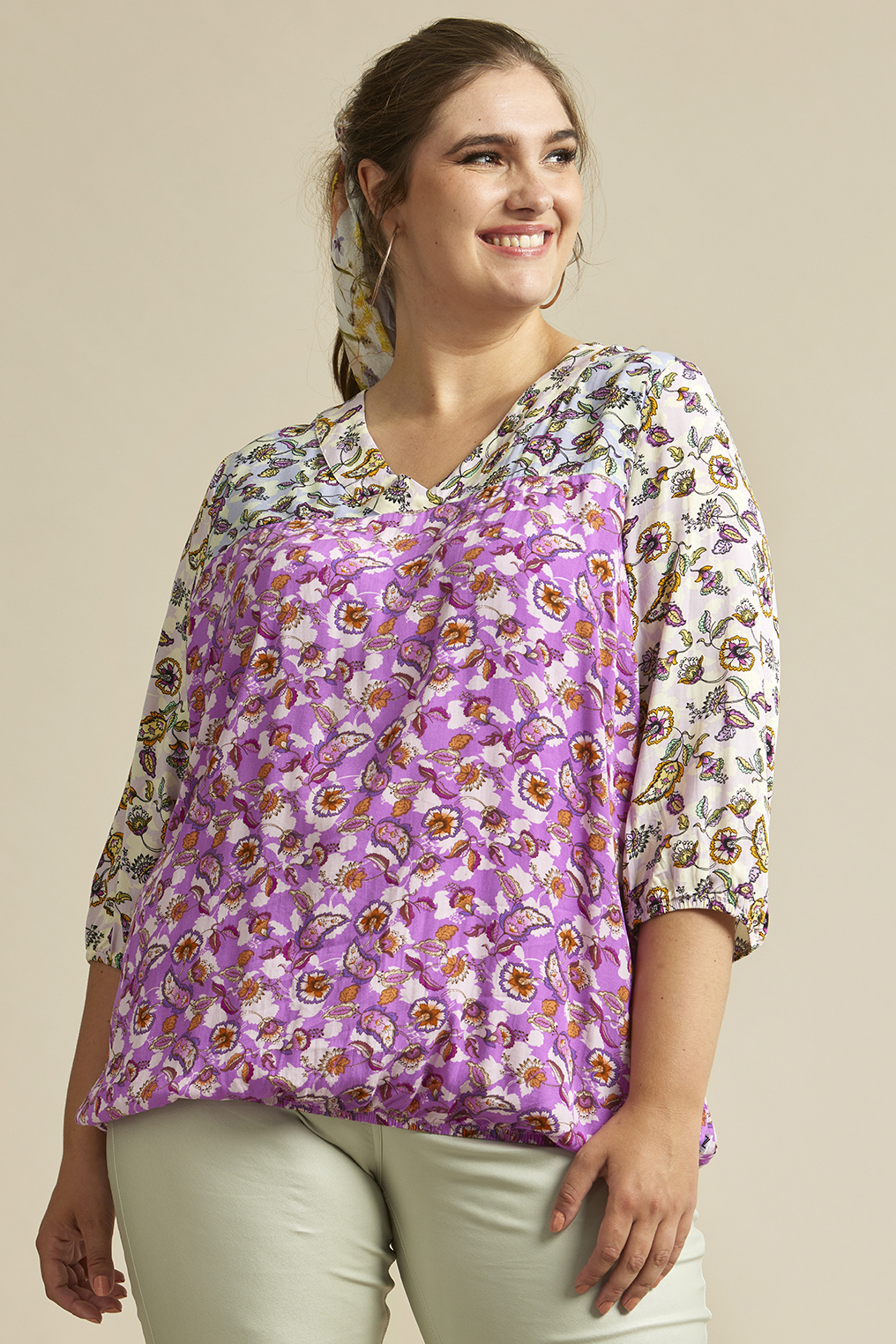 Zhenzi blouse MIXIE patchwork Zhenzi blouse MIXIE patchwork
