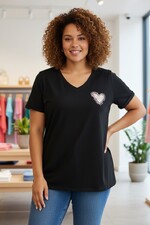 ONLY shirt V-hals korte mouw print