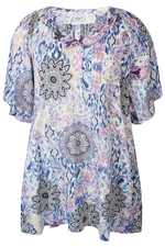 ZHENZI jurk Lyne print