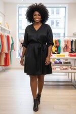 ZHENZI jurk LEGACY satijn glans