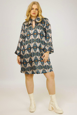 Mat fashion jurk print