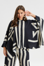 Mat Fashion tuniek superwijd print