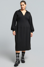 Mat fashion jurk wijde pofmouw