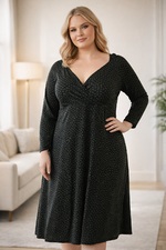 COLLETTA jurk overslag hals