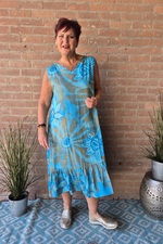 Bagoes singlet jurk ruche rand
