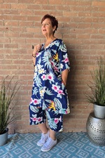 Bagoes broek 7/8 half wijd bloem