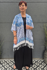Bagoes kimono kort pailletten franje