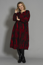 Gozzip jurk met warm rode print