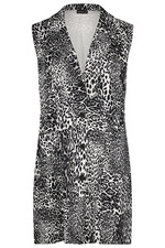 Ophilia gilet Karl print cotton