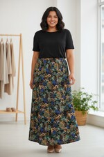Ophilia rok Lieke bubble crepe dessi