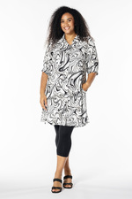 Studio blouse Emilie zwart wit print