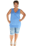 Singlet Zizzi Vhals boord zoom | O10499C1312S&nbsp;