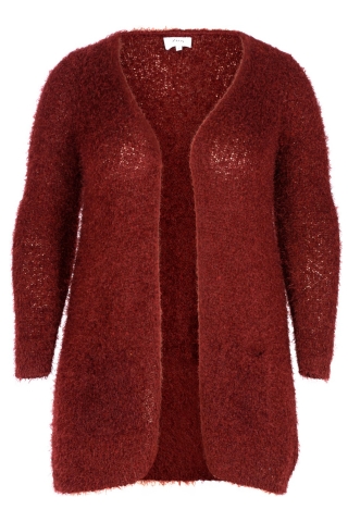 Vest Zizzi harig brei v hals | O10598D1372s&nbsp;