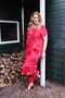 Jurk Helena Luna Serena rood | Helena06rood/roze42-52 one&nbsp;