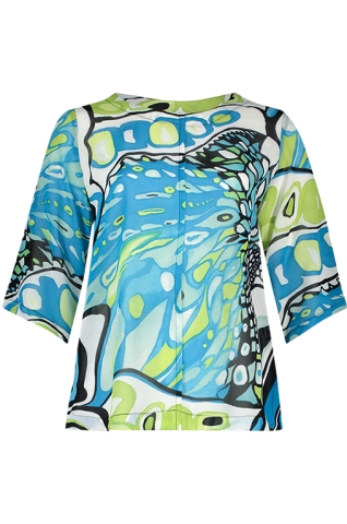 Blouse Denise Ophilia viscose dessin | Denise S9 viscblue/OFFW2=44&nbsp;