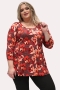 Shirt A-lijn Rachel 3/4 mouwen | Rachel 93red/flow1=42&nbsp;