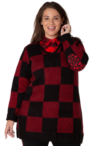 Trui Bette ruit Yesta 86CM | A32710D69X-0&nbsp;