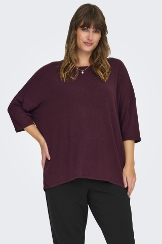 ONLY shirt 3/4 mouw ronde hals | 15229806WINEM=46/48&nbsp;