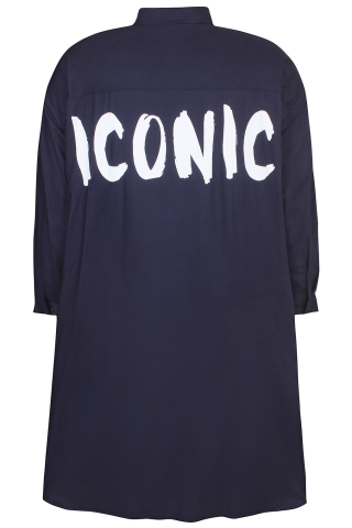 ZHENZI blouse jurk KEARA ICONIC | 2407547NAVY/5790M=46-48&nbsp;