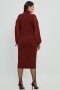 Mat fashion jurk brei voile pofmouw | 78017021BORDL=52-54&nbsp;