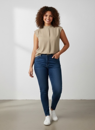 YESTA blouse Berly satijn | A0033011409X-0(44)&nbsp;