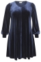 Kaffe Curve jurk Hellen velvet | 10581890K085M=46-48&nbsp;