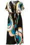 Mat fashion jurk grote print | 81017113BLACM=48-50&nbsp;