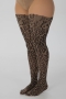 Knitted Leopard Curvy Stretch Panty | 31280047blac/nude44-46(XL)&nbsp;