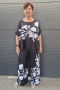 Curviss broek rand witte bloem | 412291blacS=46&nbsp;