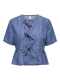 ONLY blouse denimlook striksluiting | 15346020MEBL46&nbsp;