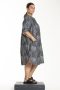 Gozzip Black jurk Laila streep print | G253200blac/whitS=42/44&nbsp;