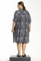 Gozzip Black jurk Laila streep print | G253200blac/whitS=42/44&nbsp;