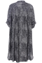 Gozzip Black jurk Laila streep print | G253200blac/whitS=42/44&nbsp;