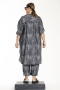 Gozzip Black jurk Laila streep print | G253200blac/whitS=42/44&nbsp;
