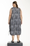 Gozzip Black jurk Lula streep print | G253202blac/whitS=42/44&nbsp;
