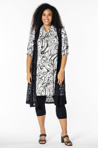 Studio vest Kaete lang kant | S253818blacS=42/44&nbsp;