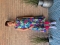 Bagoes singlet jurk ruche rand bloem | B002015P-3blau/bloeM=46-48&nbsp;