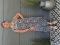 Bagoes singlet jurk ruche rand vlek | B002015P-5zwar/vlekM=46-48&nbsp;