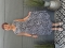 Bagoes singlet jurk ruche rand vlek | B002015P-5zwar/vlekM=46-48&nbsp;