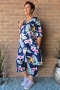Bagoes broek 7/8 half wijd bloem | B002016P-2bloe/prinM=46-48&nbsp;