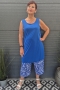 Bagoes broek 7/8 half wijd vlek | B002016P-5zwar/vlekM=46-48&nbsp;