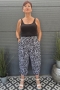 Bagoes broek 7/8 half wijd vlek | B002016P-5zwar/vlekM=46-48&nbsp;