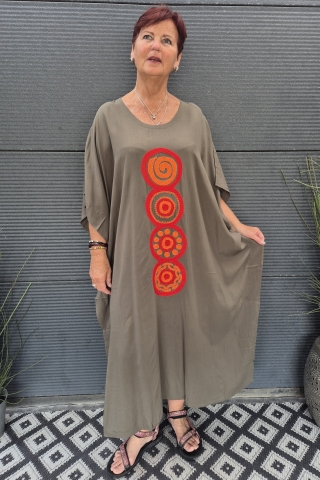 Bagoes kaftan jurk borduur | B004010turq/wiroBig Size&nbsp;