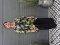 Bagoes kimono kort palmboom print | B003011Pwit/olijBig Size&nbsp;