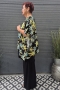 Bagoes kimono kort palmboom print | B003011Pwit/olijBig Size&nbsp;