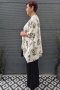 Bagoes kimono kort palmboom print | B003011Pwit/olijBig Size&nbsp;