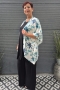 Bagoes kimono kort palmboom print | B003011Pwit/olijBig Size&nbsp;