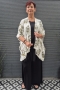 Bagoes kimono kort palmboom print | B003011Pwit/olijBig Size&nbsp;