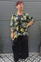 Bagoes kimono kort palmboom print | B003011Pwit/olijBig Size&nbsp;