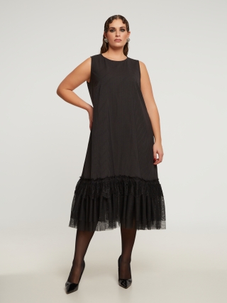 Mat fashion jurk | 84017046BLACS=44-46&nbsp;